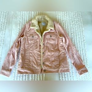 NWOT light pink corduroy Sherpa lined jacket